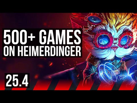 HEIMERDINGER vs FIORA (TOP) | 500+ games | KR Master | 25.4