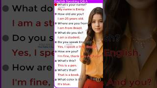 🔥How to speak English fluently? Daily use English question answer practice #englishquestionsanswers