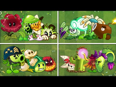 Team (Tiger Grass + Meteor Flower) & 11 Team Plant Vs Team Zombie Level 10 - Who Will Win? - PvZ2