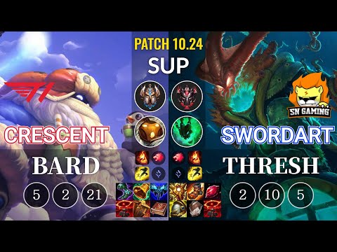 T1 Crescent Bard vs SN SwordArt Thresh Sup - KR Patch 10.24