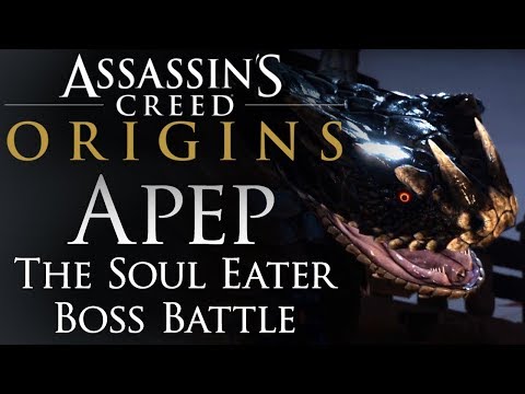 Assassin's Creed: Origins Epic Boss Fight - Bayek vs Apep the Soul Eater - The Lizard's Mask Quest