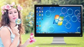 How to apply bubbles screen saver in pc/laptop