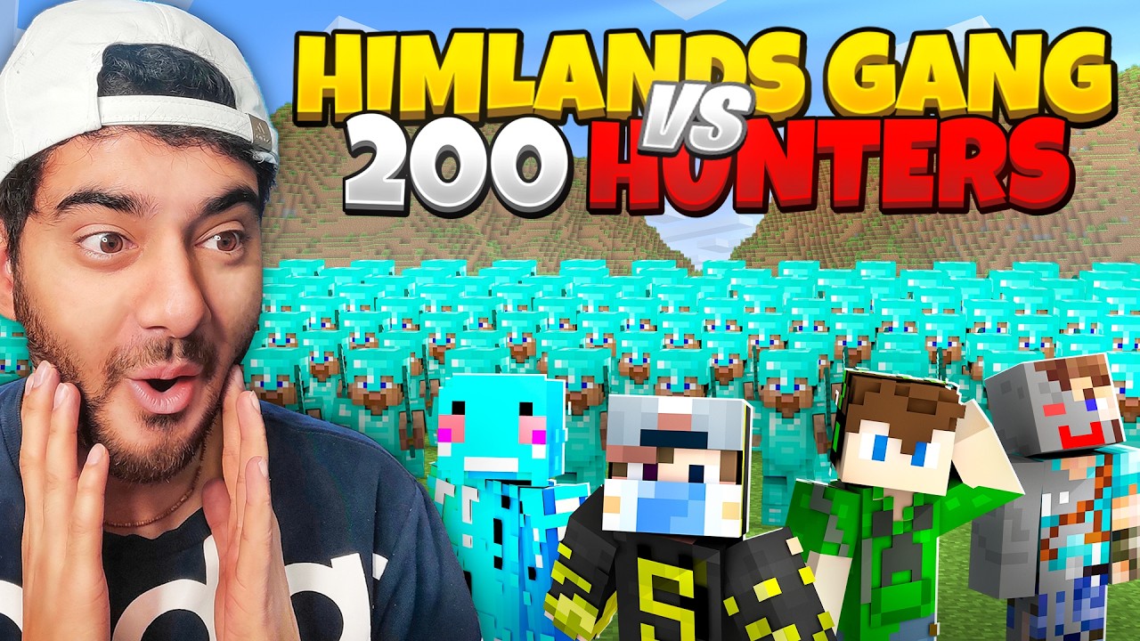 WE GOT HUNTED BY 200 PLAYERS in Minecraft Manhunt