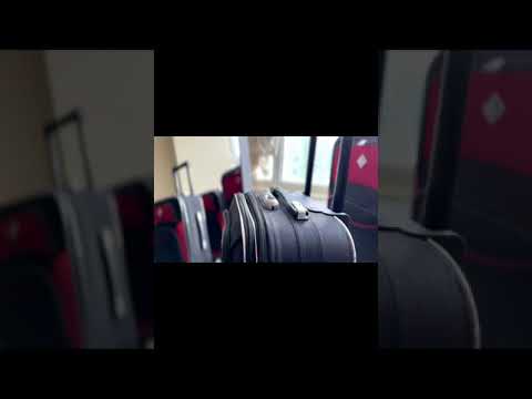 Набор чемоданов Bonro Style 3 шт текстильные дорожные на колесах черно-вишневый 10010308 - фото 2 - id-p1469602148