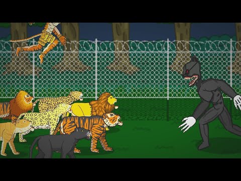 BIG CATS VS CARTOON CAT | ANIMATION