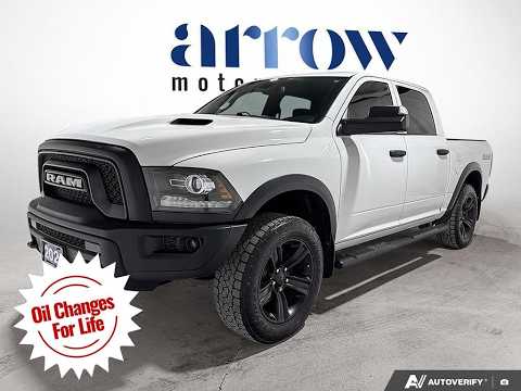 2021 Ram 1500 Classic Warlock 4x4 Crew Cab 5'7" Box in White for sale at Arrow Motors in Aylmer, ON