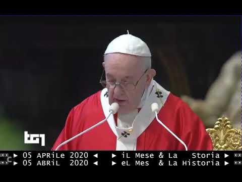 2020 Papa Francesco - TG1-giorno 05 APRILE - parole della domenica delle palme