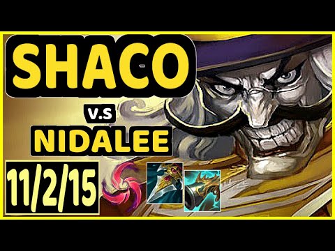 SHACO vs NIDALEE - 11/2/15 KDA JUNGLE GAMEPLAY - EUW Ranked GRANDMASTER