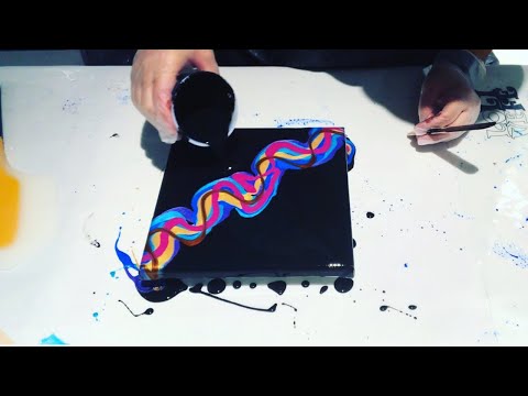 #112 - Black Dutch Pour using Extreme Sheen Metallics | Acrylic Painting | Fluid Artist