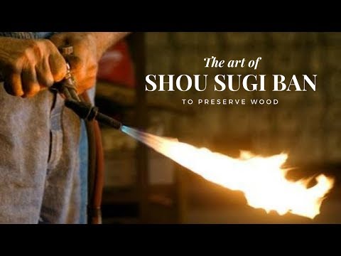 Traditional Japanese Way to Preserve Wood with Fire using Shou Sugi Ban, Yakisugi on my log cabin