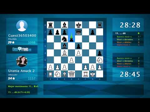 Chess Game Analysis: Urania Anuck 2 - Guest36503400 : 1-0 (By ChessFriends.com)