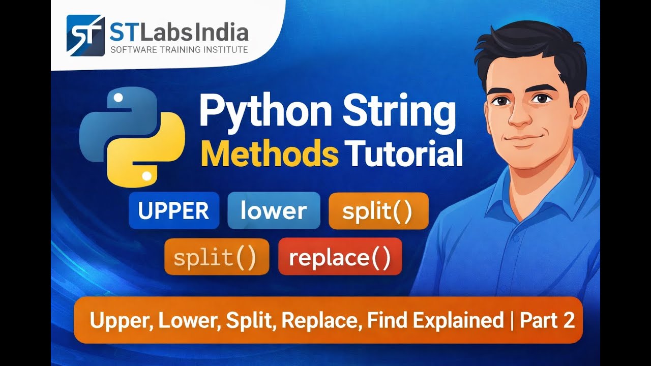 Python String Methods Tutorial | Upper, Lower, Split, Replace, Find Explained | Part 2
