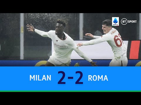 Milan v Roma (2-2) | Abraham equalises at the death | Serie A Highlights