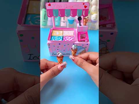 DIY Miniature Ice cream stall ice cream 🍨 #shorts #youtubeshorts #miniatureart#miniatureworld