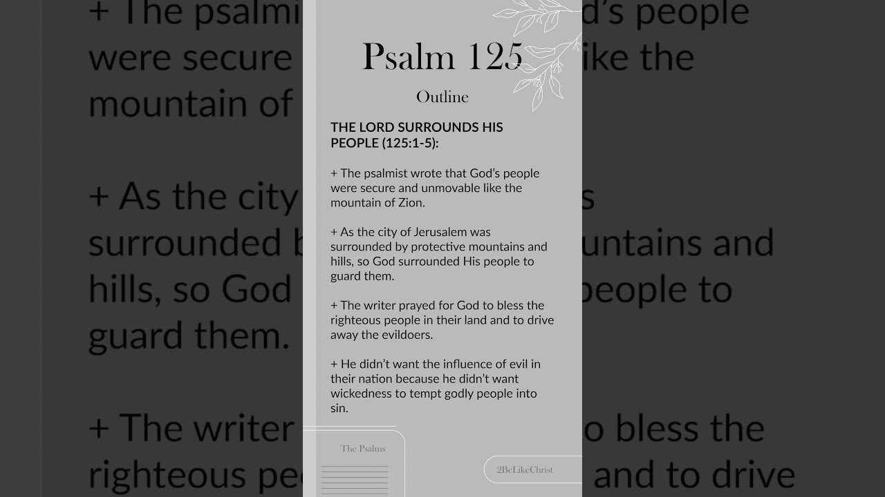 Psalm 125 Explained in 1 Minute... #biblestudy #bibleforbeginners #psalms  #easybiblestudy