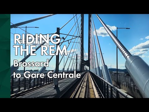 Riding the REM: Brossard to Gare Centrale (Summer - Front View POV)