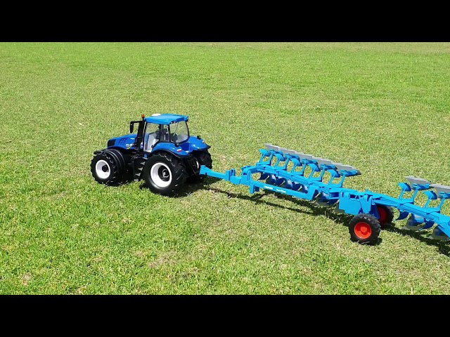 Video Teaser für RC New Holland Plough, Seed & Water set: Work configuration
