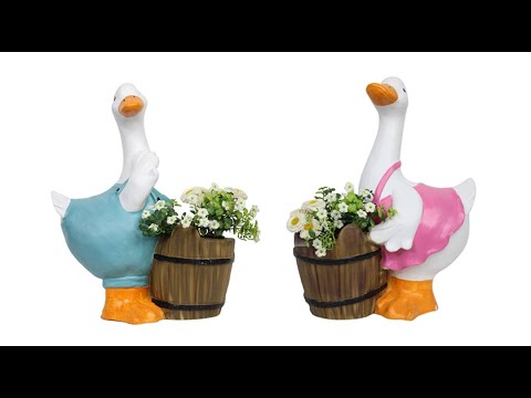 Ducks bird shape resin garden flower planter pot for living ...