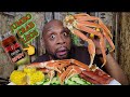 JUMBO SNOW CRAB LEGS SEAFOOD BOIL MUKBANG 먹방 W FLAVAS BY DAMEDASH SPICY DIPPIN DASH BUTTER SAUCE