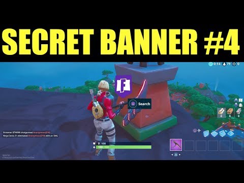 Fortnite Week 4 Secret Banner Location! Season 8 (Find the Hidden banner In Loading Screen #4)