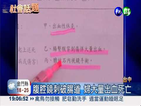 腹腔鏡戳破腸害命 醫生遭起訴