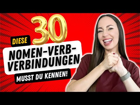 🇩🇪Die wichtigsten NOMEN-VERB-VERBINDUNGEN in einem Video (+ gratis PDF🎁)