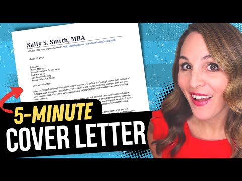 Part of a video titled The PERFECT Cover Letter In 5 MINUTES Or Less - YouTube