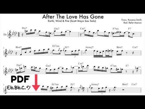 EW&F - "After The Love Has Gone" Scott Mayo Alto Sax Transcription