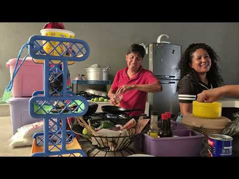 Karina invited everyone to eat at her house; they were happy.