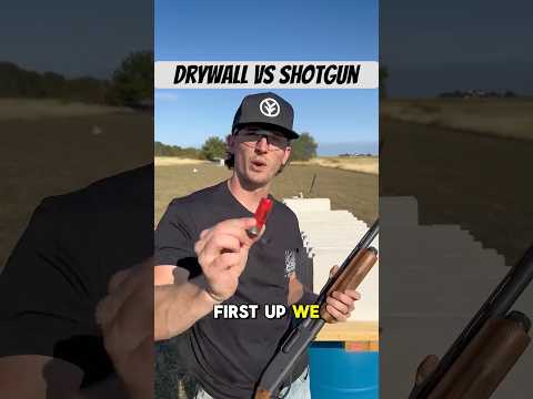 Shooting drywall with birdshot, buckshot and a slug using a 12 gauge shotgun