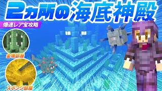 ２つの海底神殿を爆速探索！最強ネザライト装備で突撃🔥【マイクラ実況 マインクラフト】54