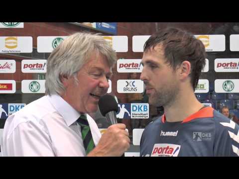 Interviews nach dem Spiel GWD Minden - SG Flensburg-Handewitt