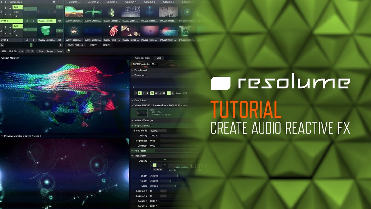 Resolume Arena & Avenue (Tutorial): Create Audio Reactive Effects