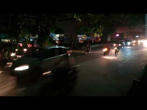 Night Traffic on Indian city road.
