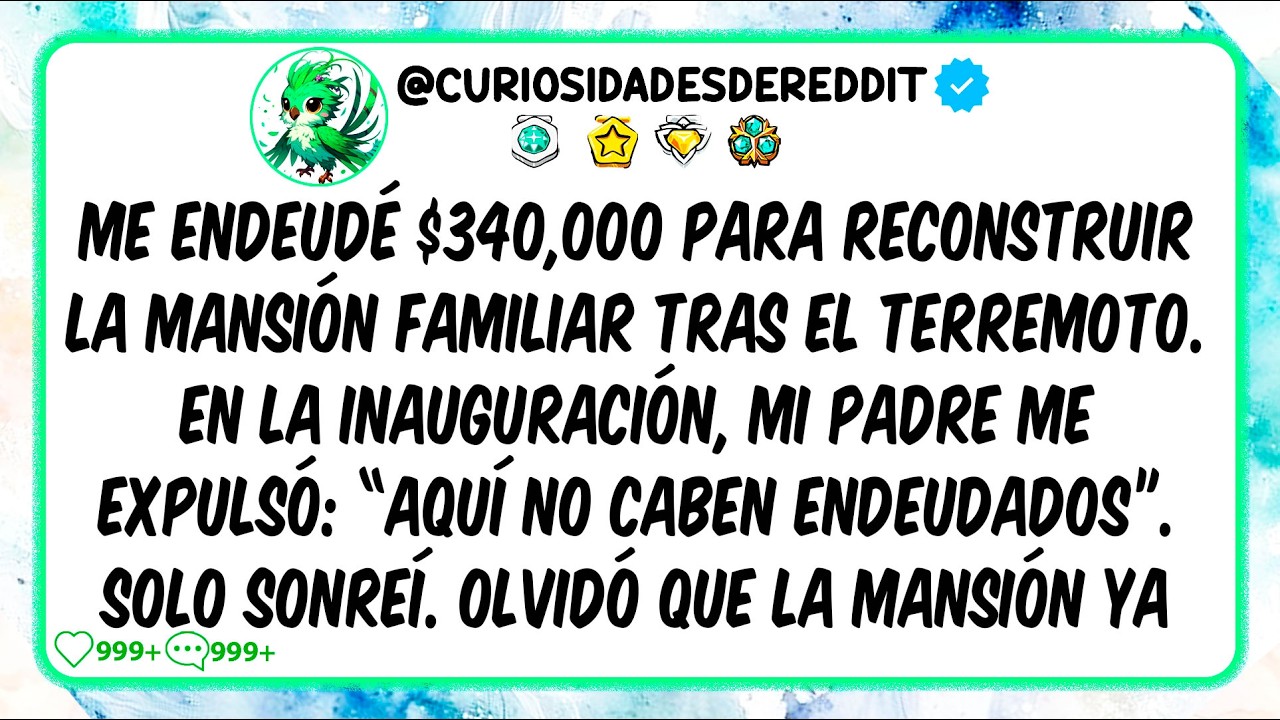 Me endeudé $340,000 para reconstruir la mansión familiar tras el terremoto. En la inauguración, mi..