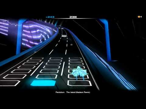 Audiosurf - Pendulum - The Island (Madeon Remix) [1080p]