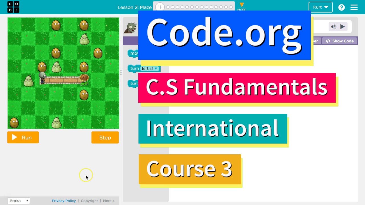 The Maze Course 3 Lesson 2.1 Tutorial with Answers - Code.org CS Fundamentals