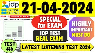 IELTS Listening Practice Test 2024 with Answers | 21.04.2024 | Test No - 417