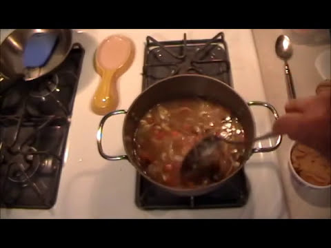 Miso soup with shrimps and veggies