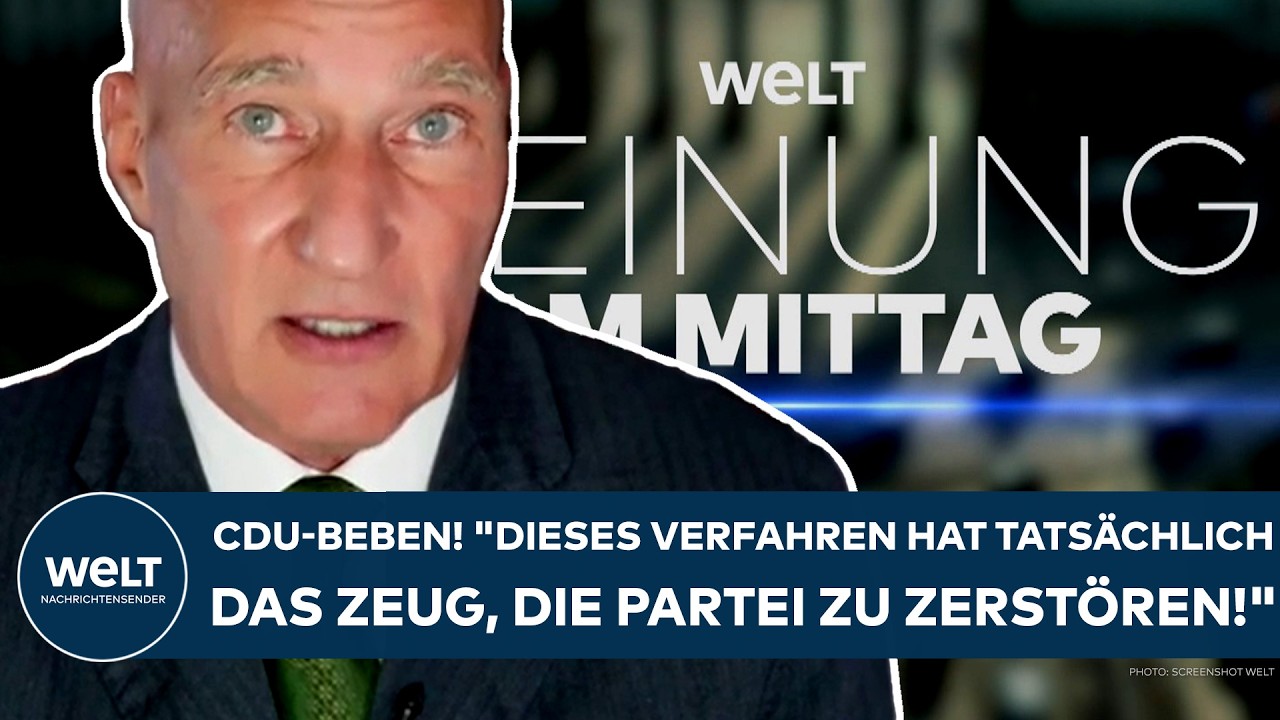 DEUTSCHLAND: CDU-Beben! "Dieses Verfahren hat tatsächlich das Zeug, die Partei zu zerstören!"