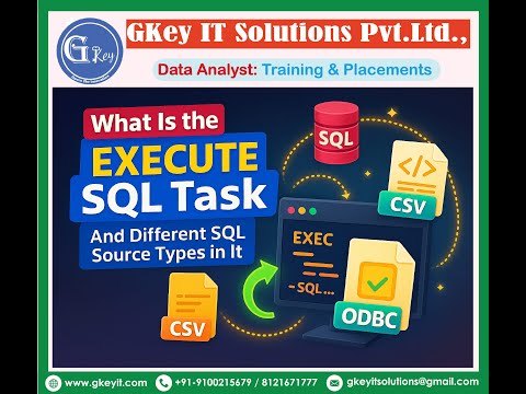 Part-7: What Is the Execute SQL Task and different SQL Source Types in it #database #sqlserver #ssis