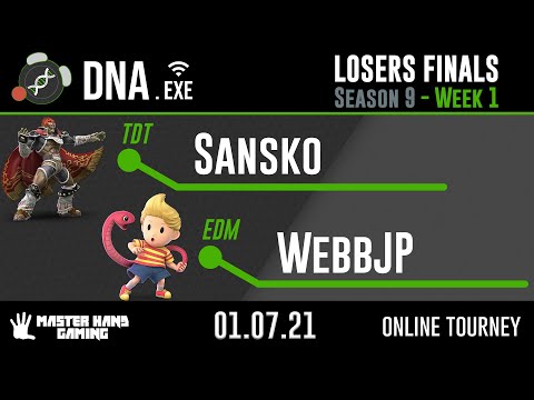 DNA.EXE S9:W1 - TDT | Sansko (Ganon, Bowser) Vs. EDM | WebbJP (ZSS, Lucas) - Losers Finals