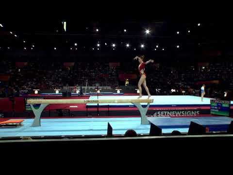 Nina Derwael (BEL) Balance Beam All Around 2019 Stuttgart World Championships