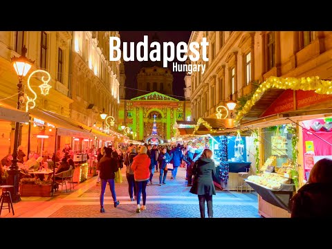 Budapest, Hungary 🇭🇺 - 4K-HDR Walking Tour (▶2Hours)