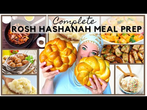 , title : 'OUR COMPLETE  Rosh Hashanah PREP : ALL Recipes, Menu, round challah and Desserts for ALL 4 MEALS'
