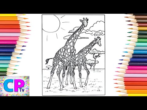 Giraffe Coloring Pages/Wild Animals Coloring/Diviners - Savannah (feat. Philly K) [NCS Release]
