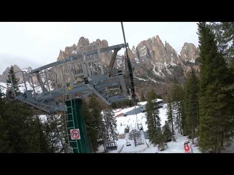 Discesa integrale seggiovia Leitner "Pian Pecei-Ciampedie" Vigo di Fassa (TN)