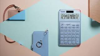 Калькулятор Casio JW-200SC-NY-W-EP, темно-синій (CALC-CAS-JW-200SC-NY) — відео 1