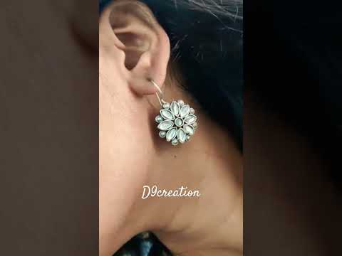 Premium Iconic Look Stone Work Oxidised Stud Earrings For Girls