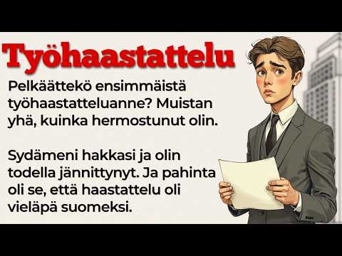 Ensimmäinen työhaastatteluni | Learn Finnish with Stories | Finnish Stories